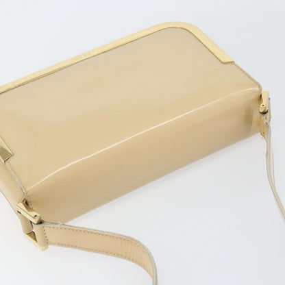 Gucci GUCCI Shoulder Bag Patent leather Beige Gold 007 2113 0278 Authentic bs30927