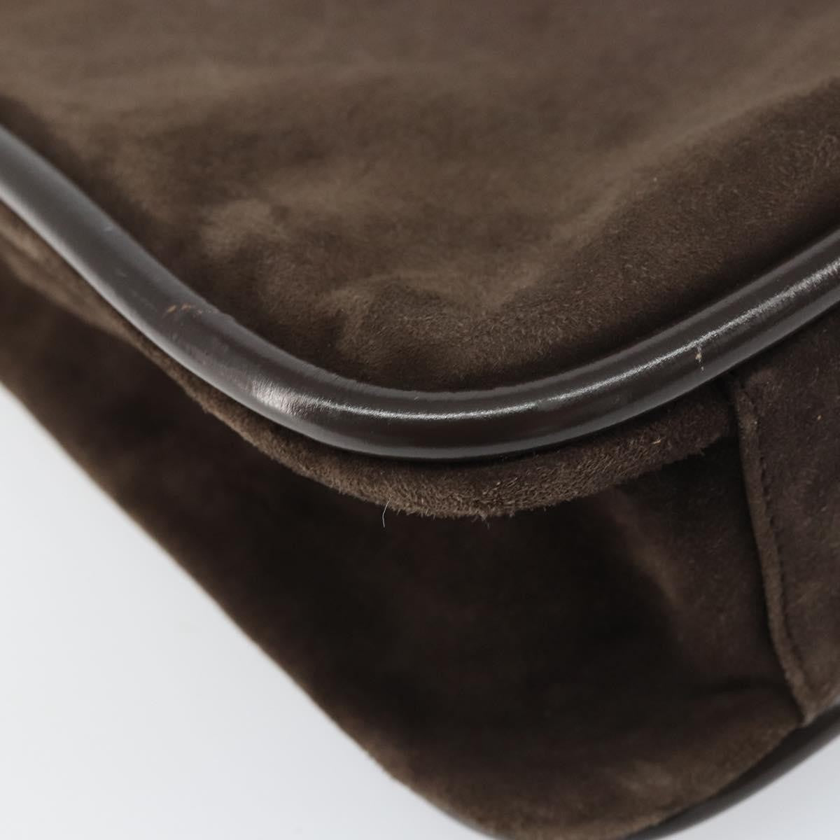 Gucci GUCCI Shoulder Bag Suede Brown Gold 000 2855 0550 0 Authentic 156851