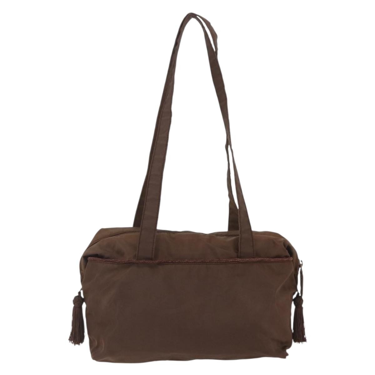 Prada PRADA Shoulder Bag Nylon Brown Authentic 162341
