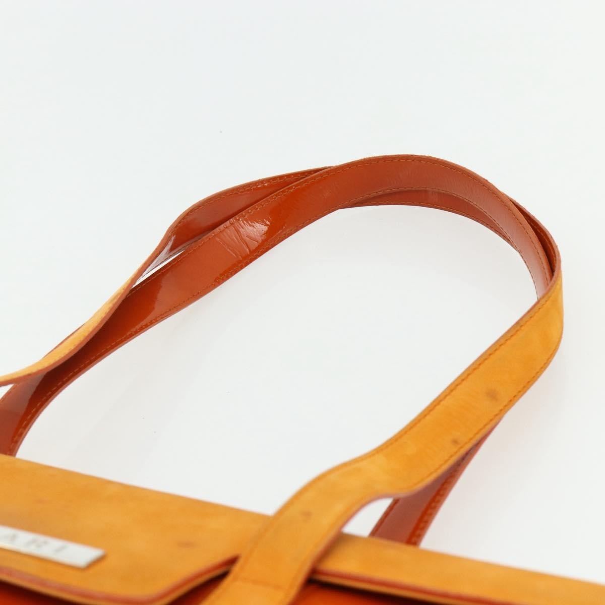 Bvlgari BVLGARI Shoulder Bag Patent leather Orange Silver Authentic BA12153A