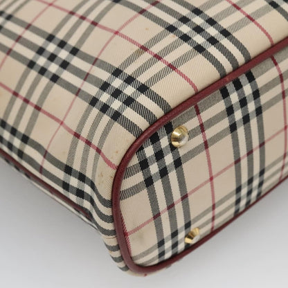 Burberry BURBERRY Nova Check Tote Bag Canvas Beige Gold Authentic 136853