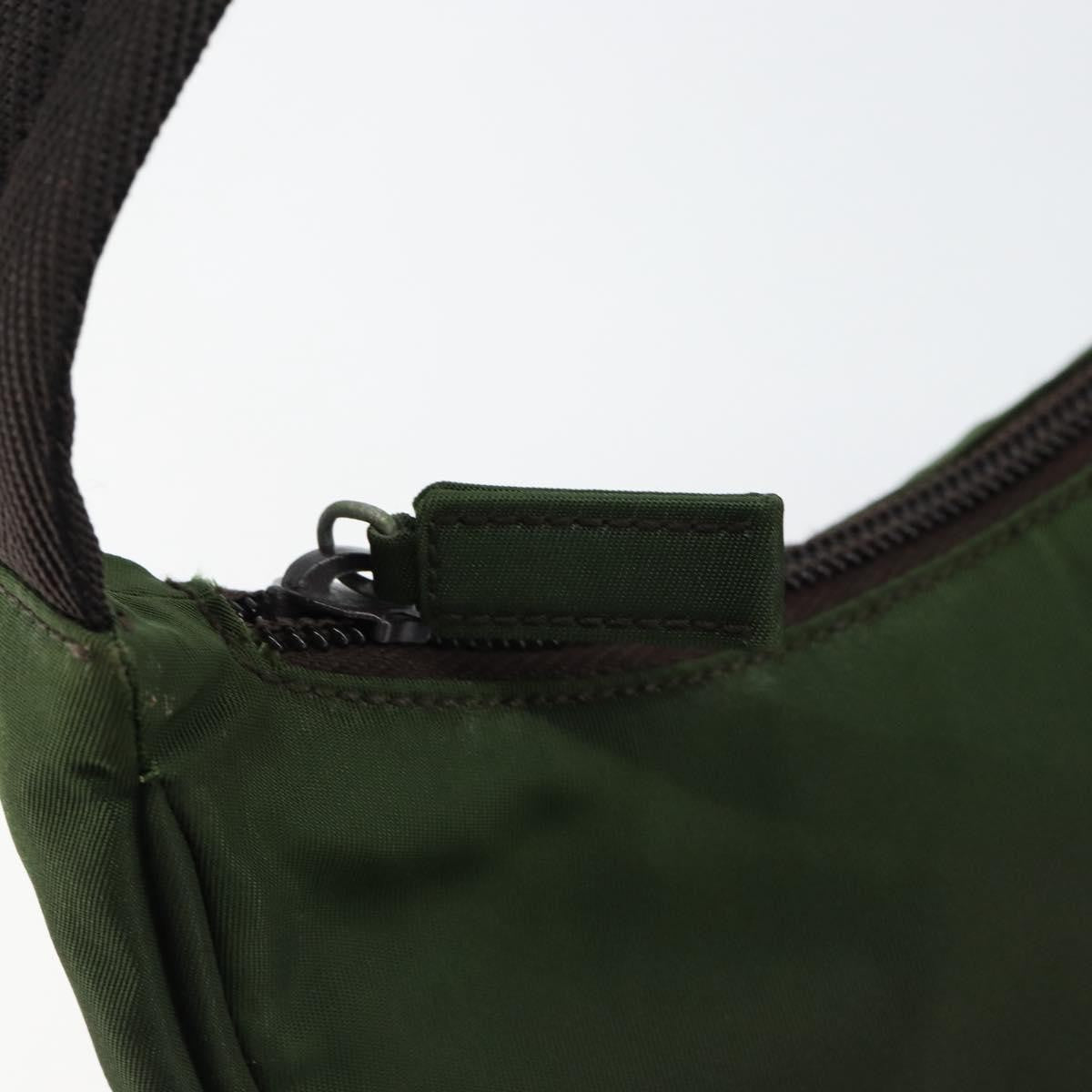 Prada PRADA Hand Bag Nylon Green Authentic 152801