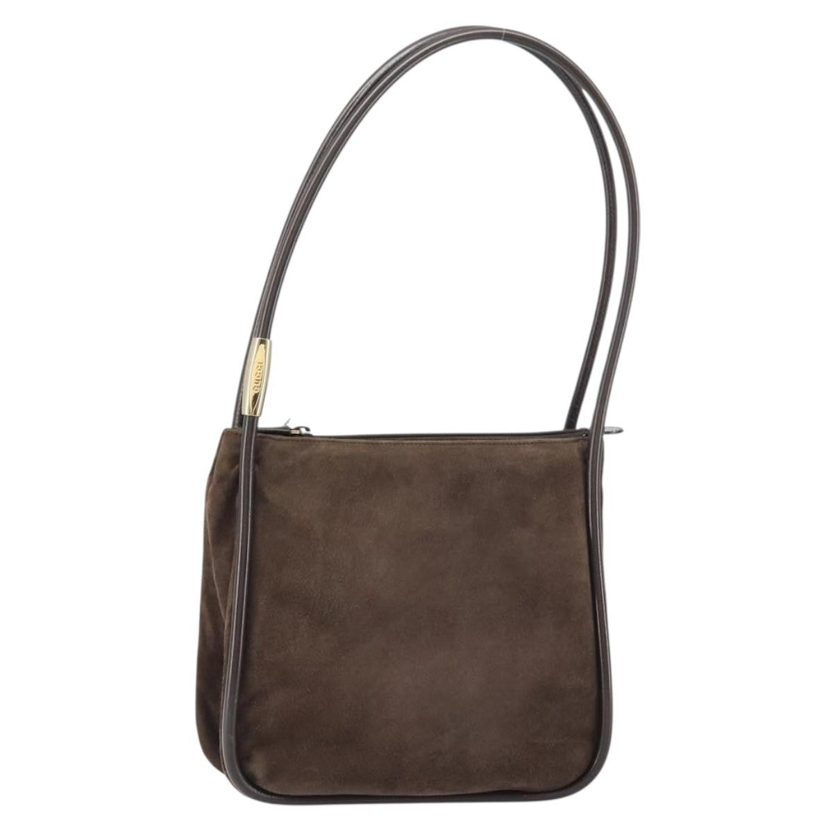 Gucci GUCCI Shoulder Bag Suede Brown Gold 000 2855 0550 0 Authentic 156851