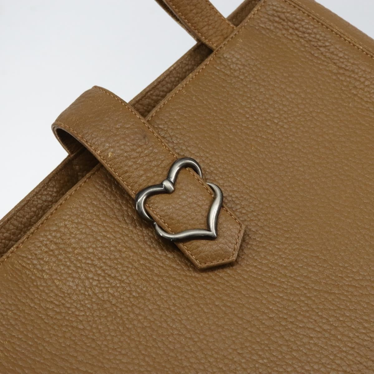 Saint Laurent SAINT LAURENT Hand Bag Leather Brown Authentic 149374