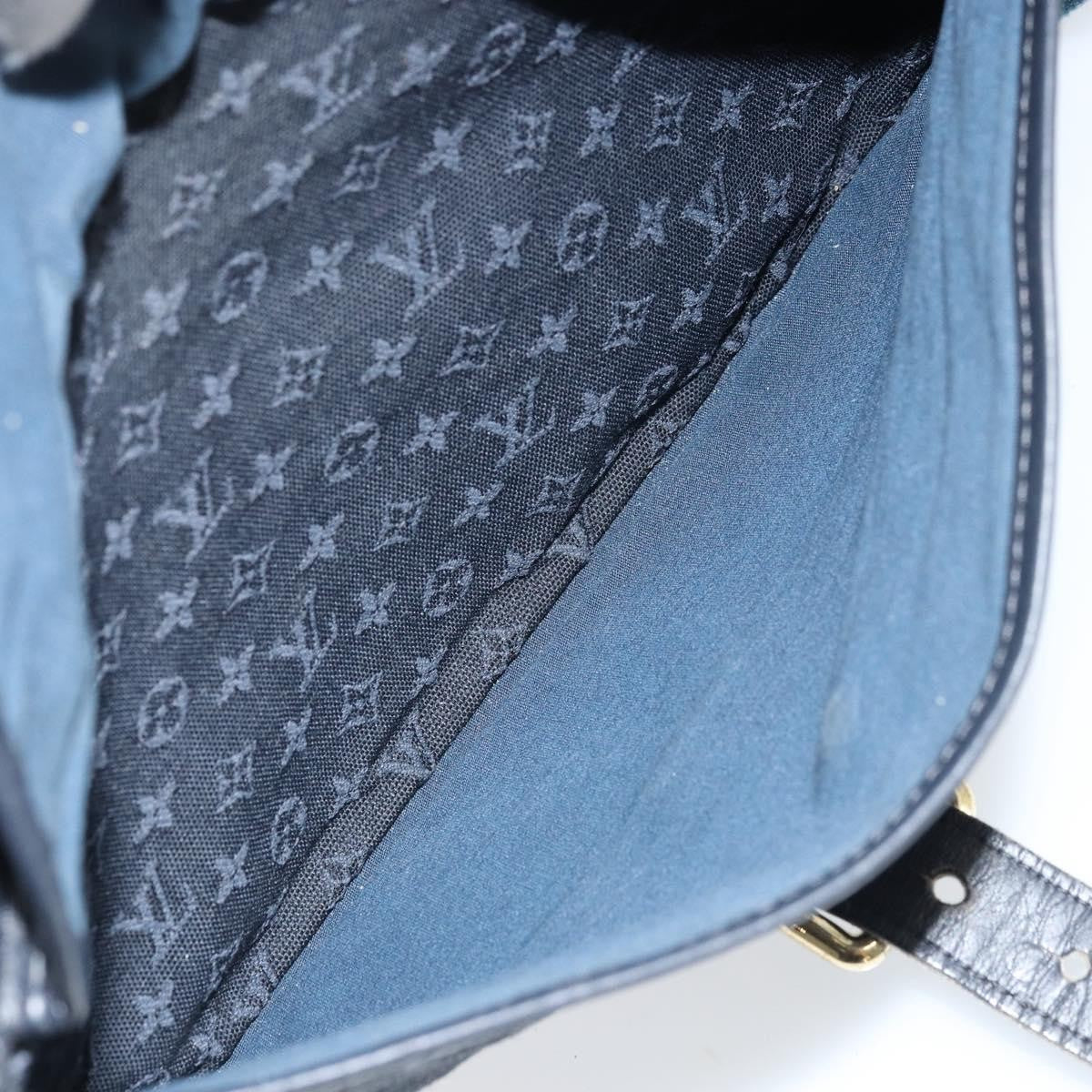 Louis Vuitton LOUIS VUITTON Monogram Mini Belanger Shoulder Bag Black M92672 LV Authentic 172756