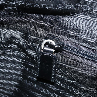Prada PRADA Shoulder Bag Leather Gray Silver tone Authentic 174484