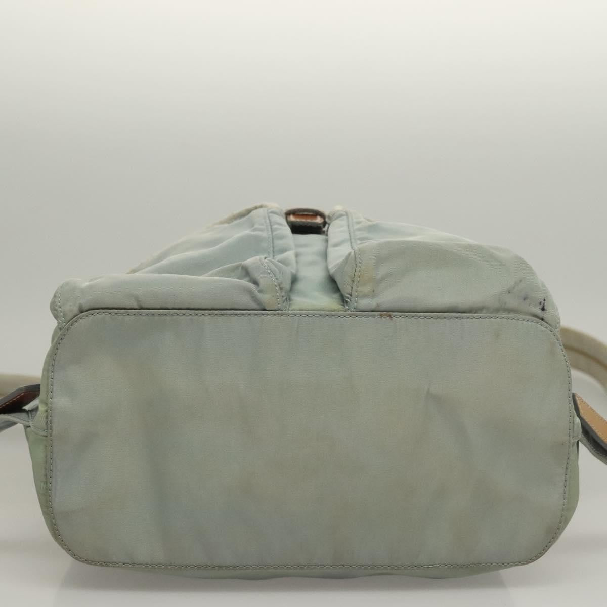 Prada PRADA Backpack Nylon Light Blue Silver Authentic 134383 Bag