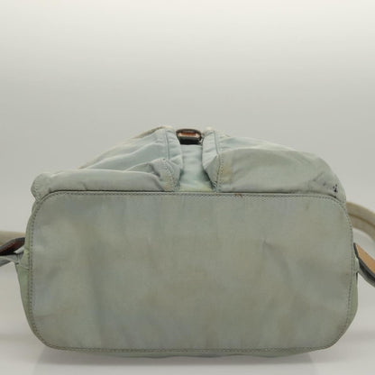Prada PRADA Backpack Nylon Light Blue Silver Authentic 134383 Bag