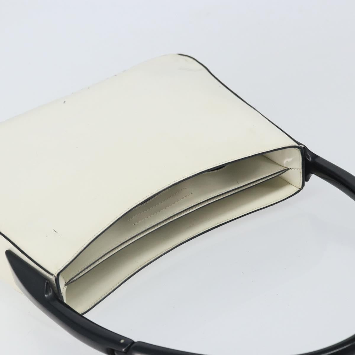 Prada PRADA Shoulder Bag Patent leather White Silver Authentic 162846
