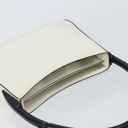 Prada PRADA Shoulder Bag Patent leather White Silver Authentic 162846