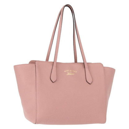 Gucci GUCCI Swing Tote Bag Leather Pink Gold 354408 Authentic am9500