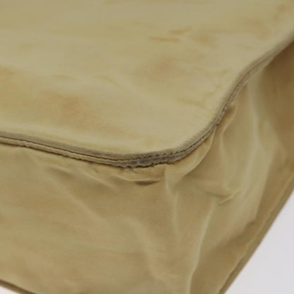 Chanel CHANEL Tote Bag Nylon Beige Gold CC Authentic bs26566