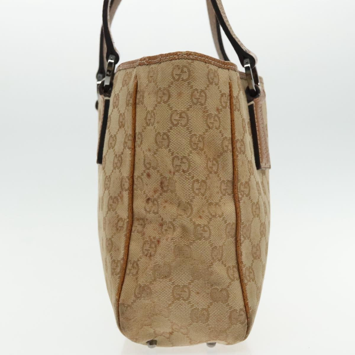 Gucci GUCCI GG Canvas Hand Bag Brown Silver 113019 3444 Authentic 94718