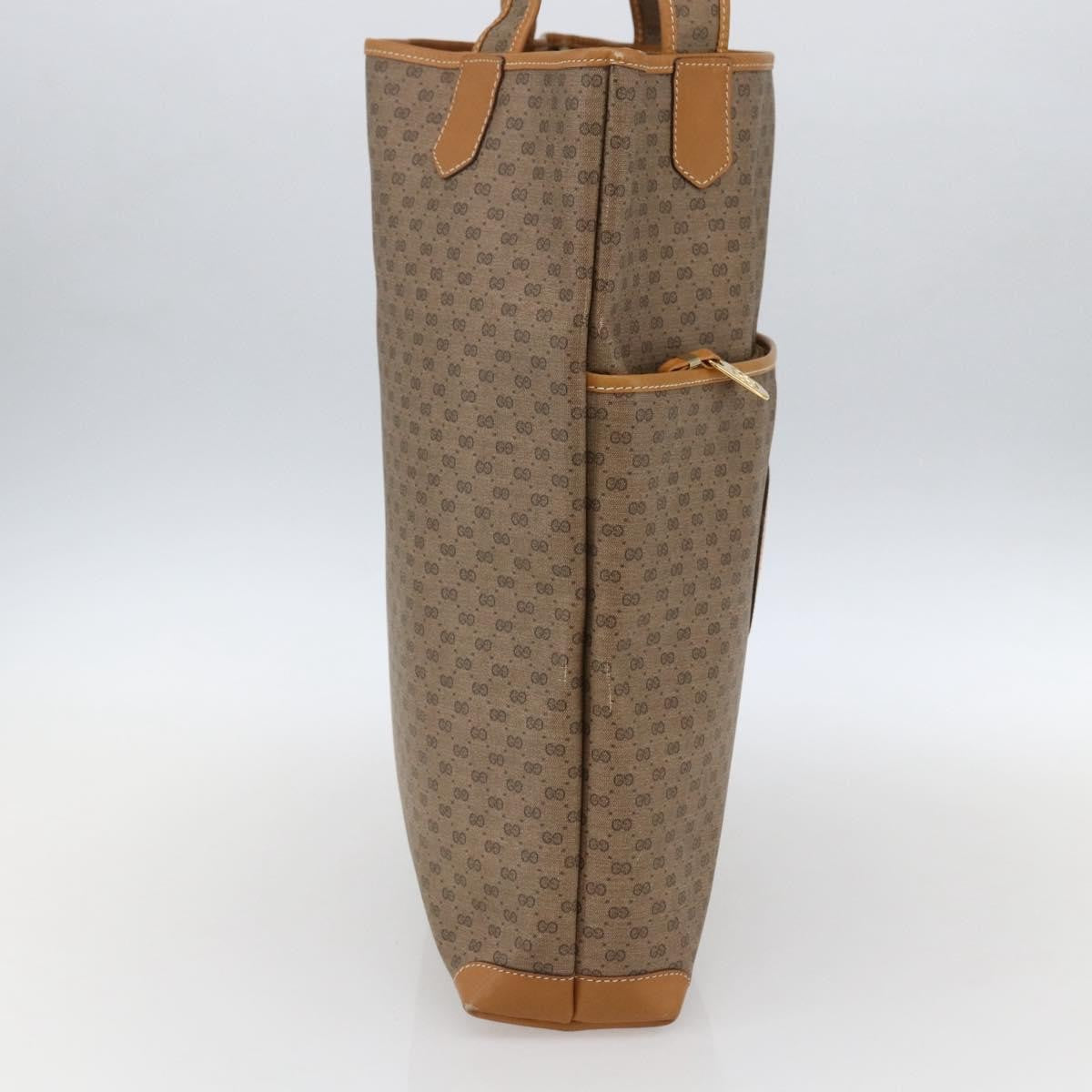 Gucci GUCCI Micro GG Supreme Tote Bag PVC Beige Gold 002 39 0054 Authentic ep13221