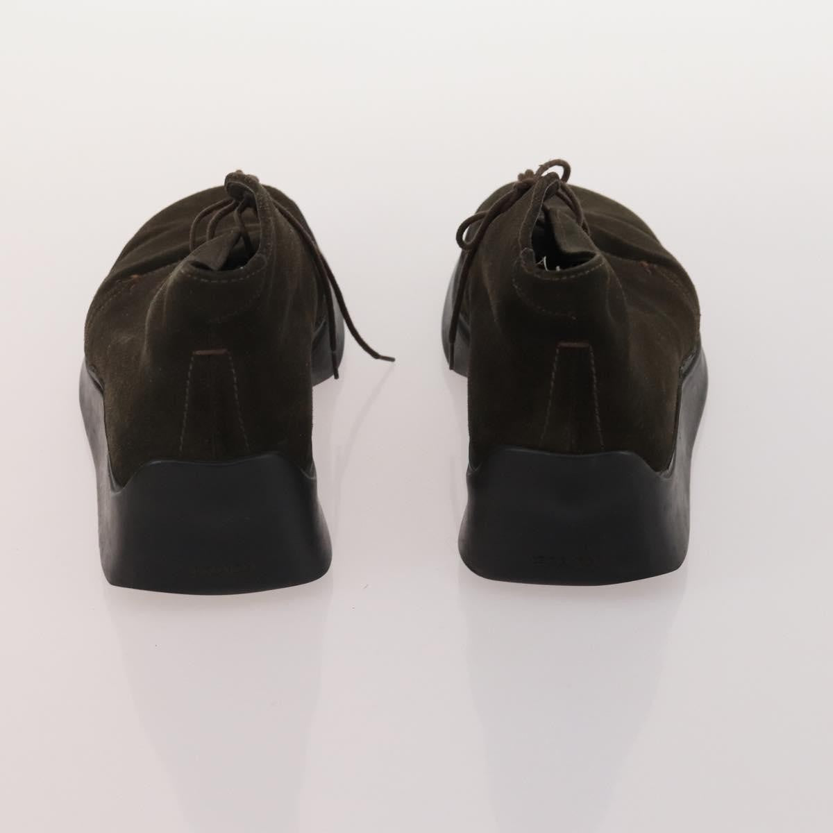 Prada PRADA Shoes Suede Leather 5 Set Brown black Authentic 174775 Bag