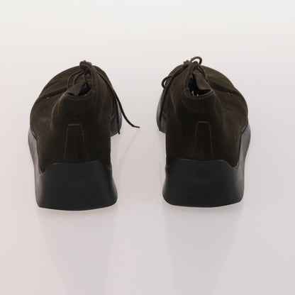 Prada PRADA Shoes Suede Leather 5 Set Brown black Authentic 174775 Bag