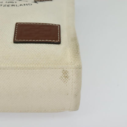 BALLY BALLY Crystalia XS Hand Bag Canvas 2way White Gold Authentic mr1384