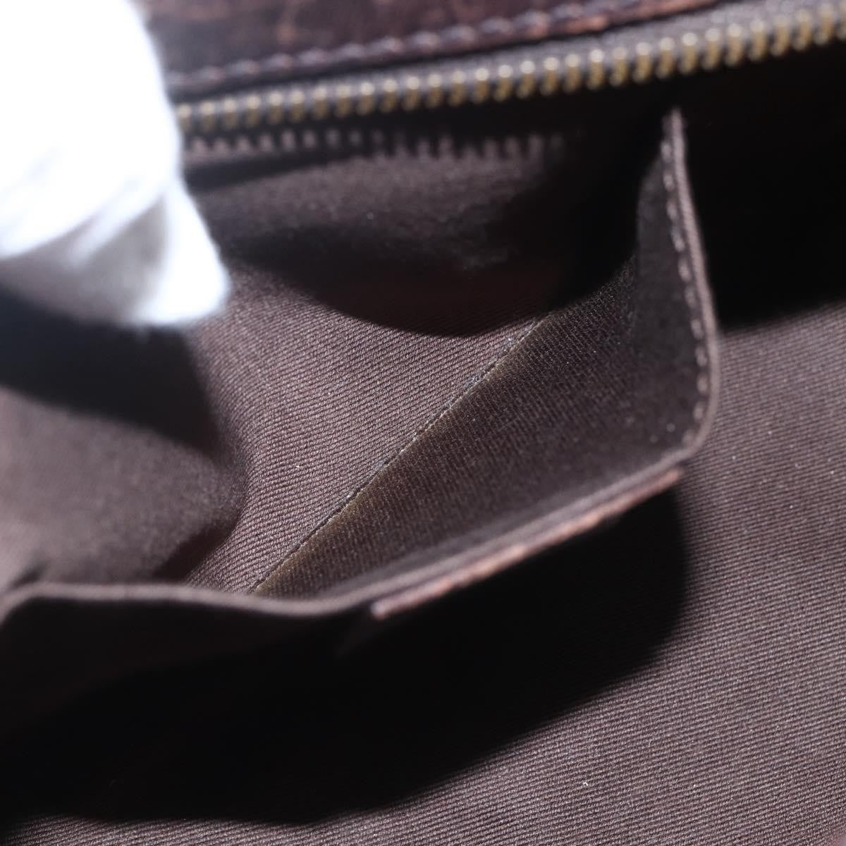 Gucci GUCCI GG Canvas Shoulder Bag Brown Gold 106644 Authentic 164050