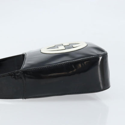 Gucci GUCCI Hand Bag Patent leather Black Silver 007 2046 0249 Authentic 172096
