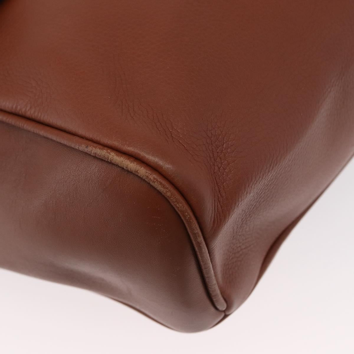 Gucci GUCCI Hand Bag Leather 2way Brown Gold 000 101 0274 Authentic ep13069