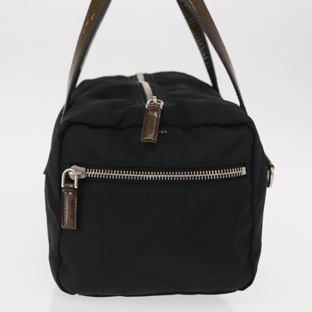 Prada PRADA Hand Bag Nylon Black Silver Authentic 153944