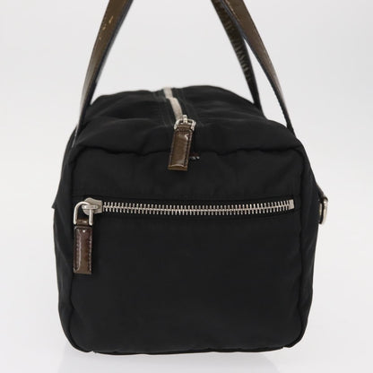 Prada PRADA Hand Bag Nylon Black Silver Authentic 153944
