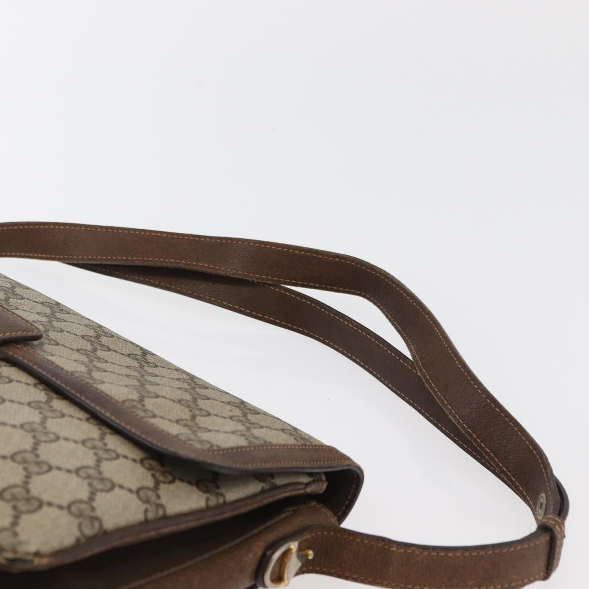 Gucci GUCCI GG Supreme Shoulder Bag PVC Beige Gold 001 16 4084 Authentic hk2993