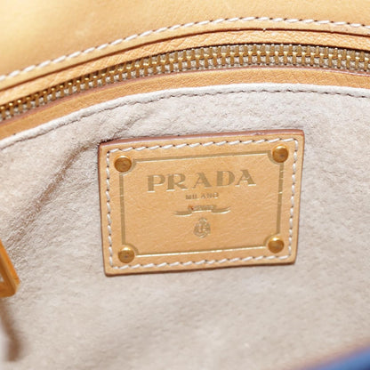Prada PRADA Shoulder Bag Canvas Blue Authentic 111326