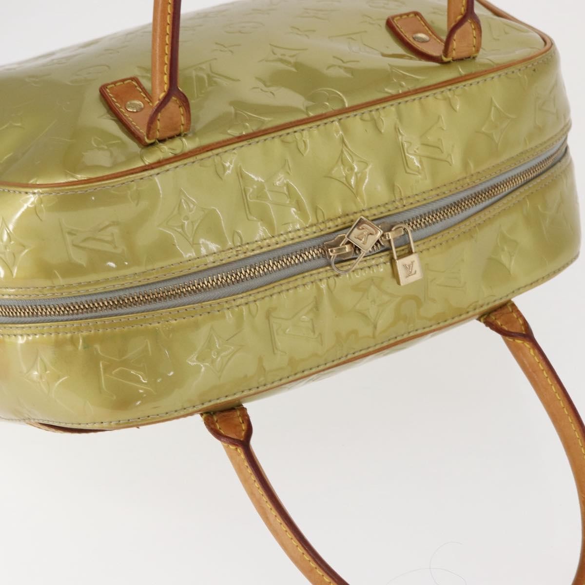 Louis Vuitton LOUIS VUITTON Monogram Vernis Tompkins Square Bag Gris M91150 LV Authentic ep12776