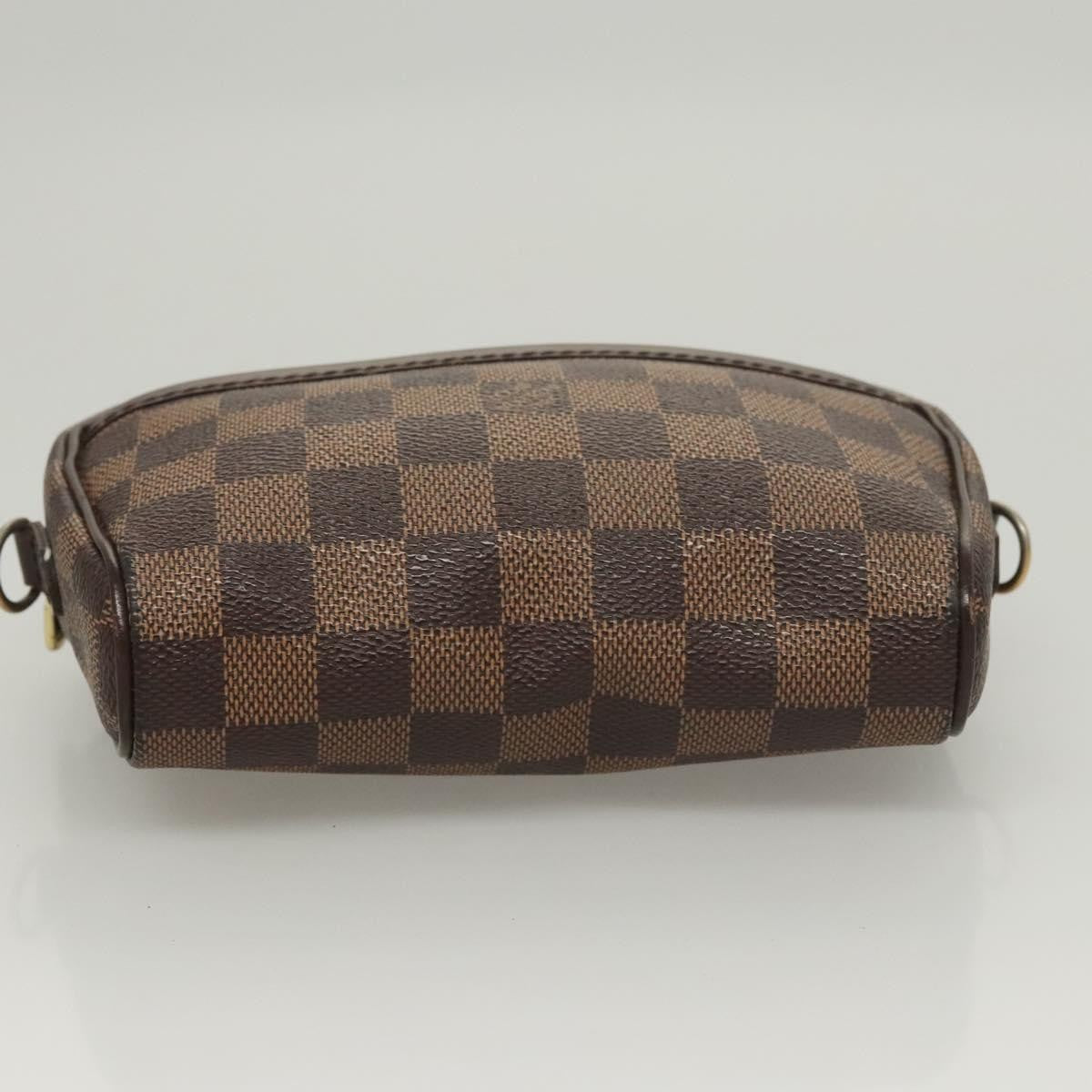 Louis Vuitton LOUIS VUITTON Damier Ebene Pochette Ipanema Shoulder Bag N51296 LV Authentic 120073