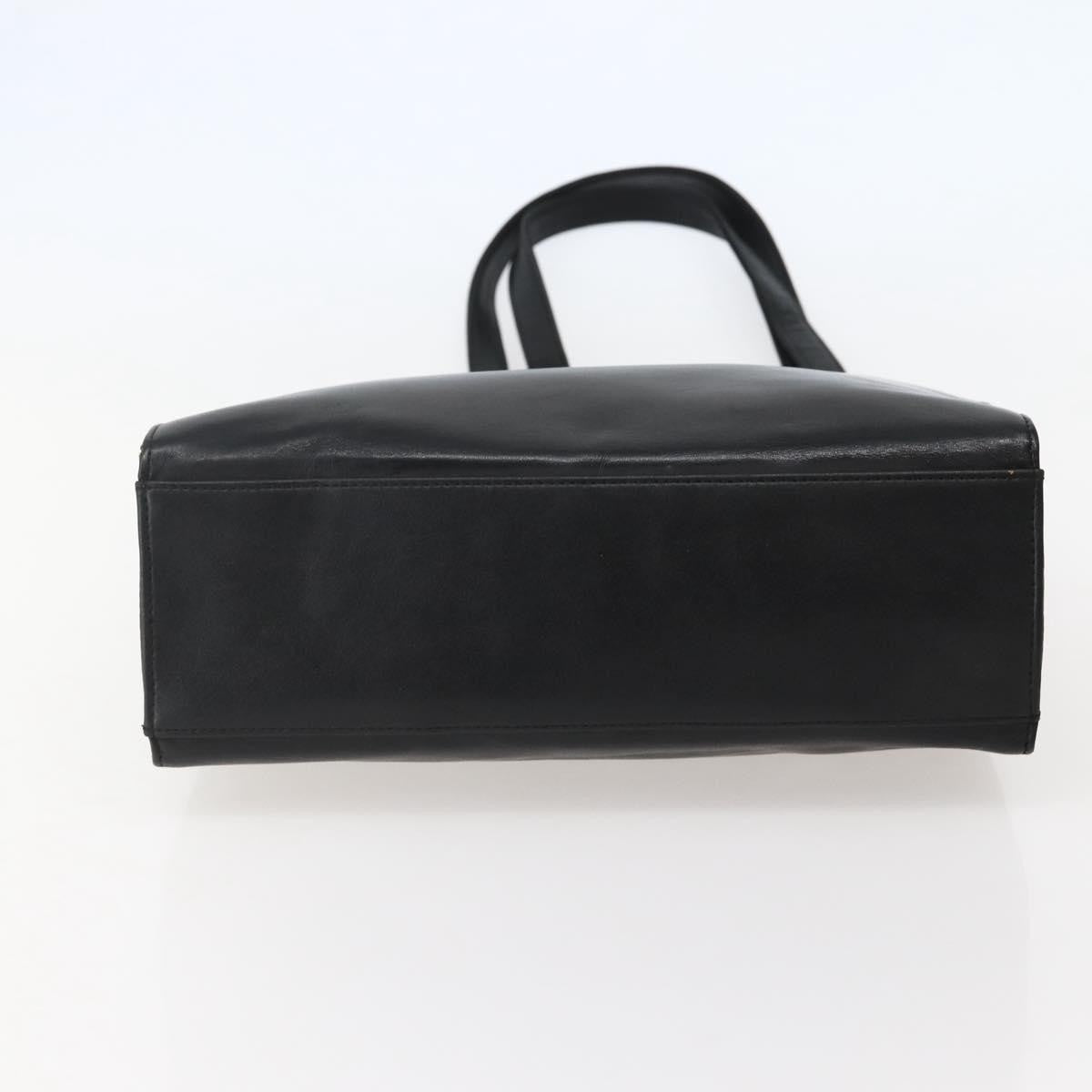 Gianni Versace Gianni Versace Chain Tote Bag Leather Black Gold Authentic bs29493