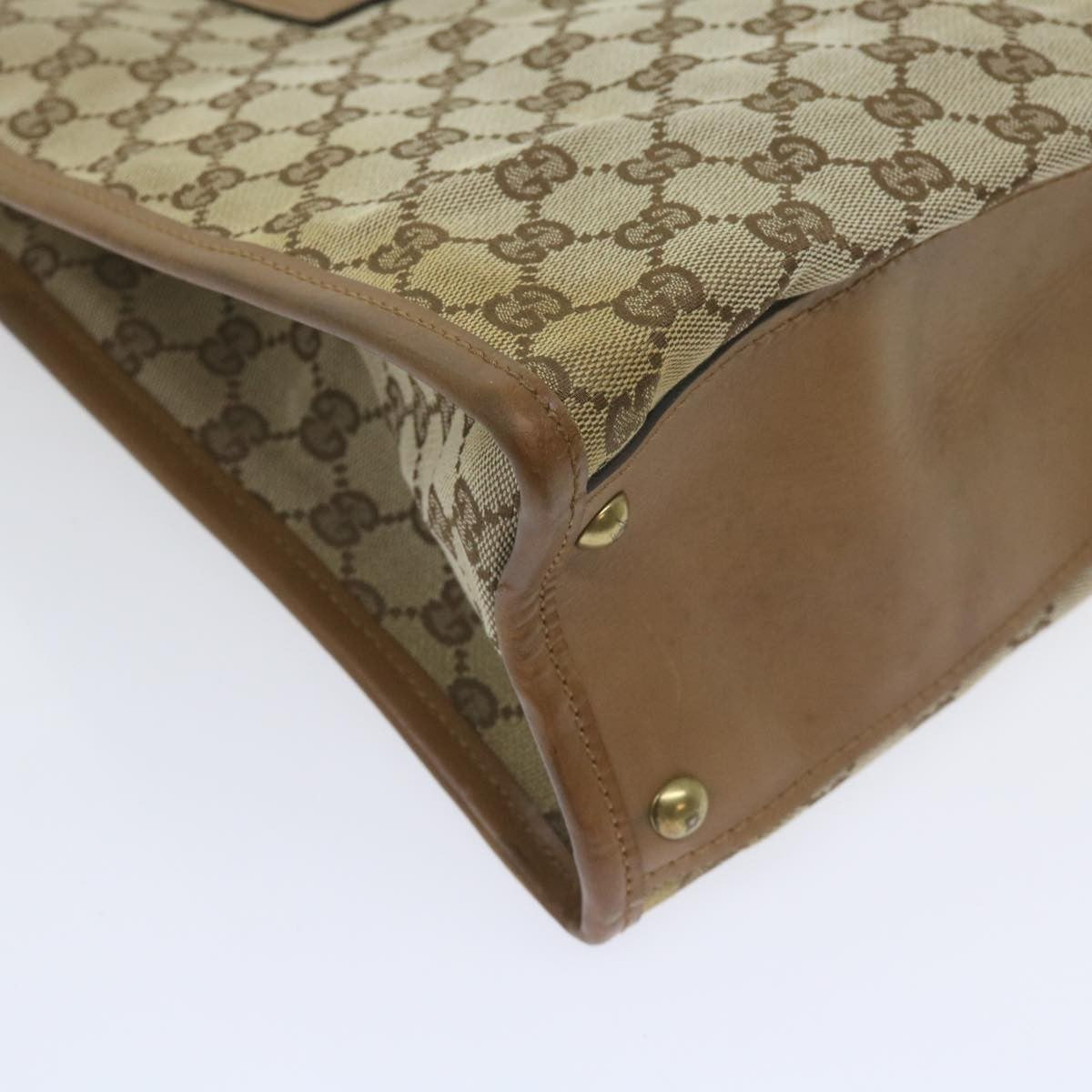 Gucci GUCCI GG Canvas Shoulder Bag Beige 110292 Authentic 61802