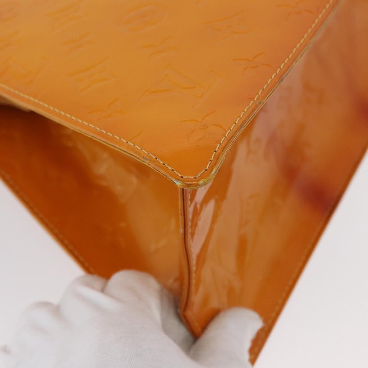 Louis Vuitton LOUIS VUITTON Monogram Vernis Forsyth Hand Bag Jaune M91112 LV Authentic mr2024