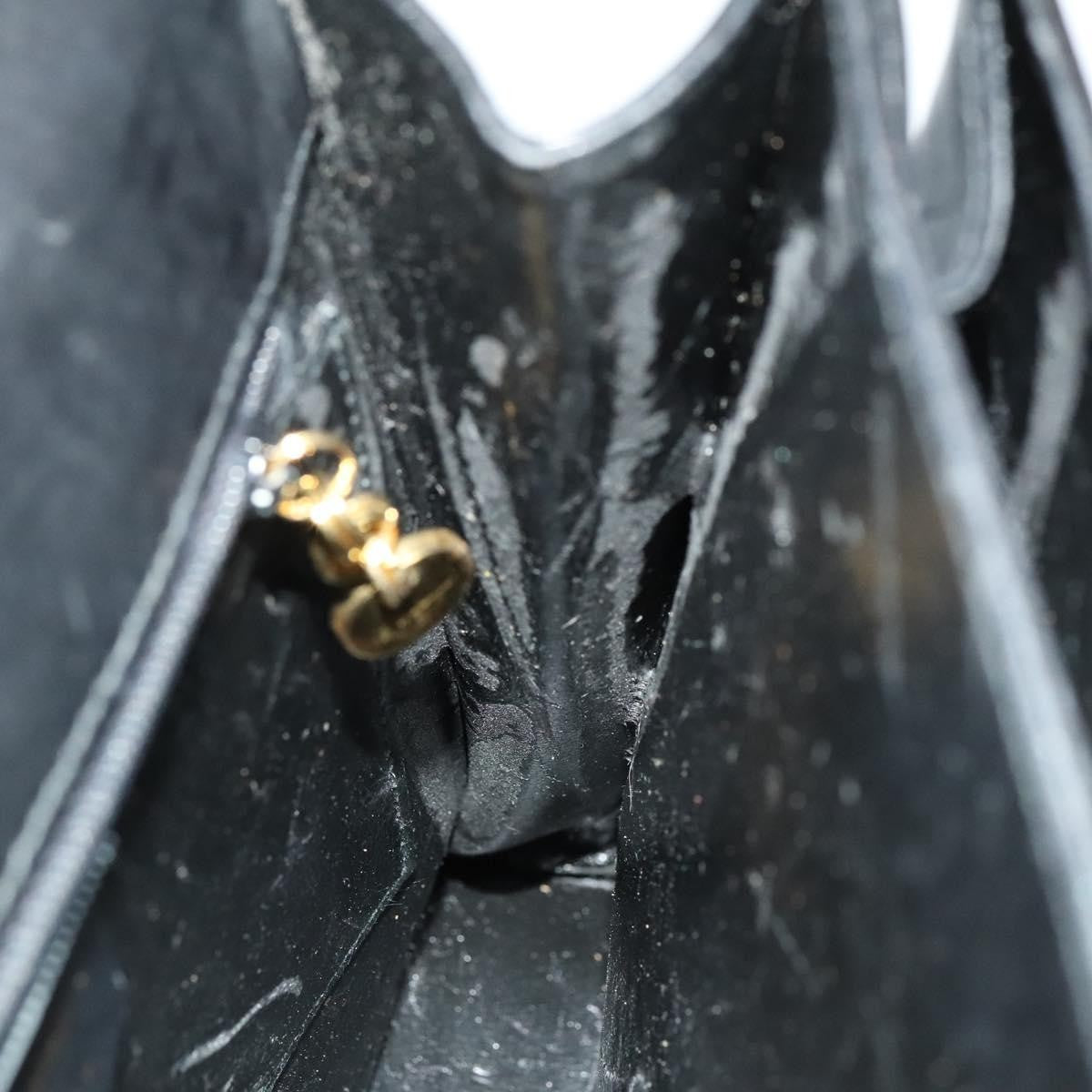 Salvatore Ferragamo Salvatore Ferragamo Gancini Hand Bag Leather 2way Black Gold Authentic BD1703