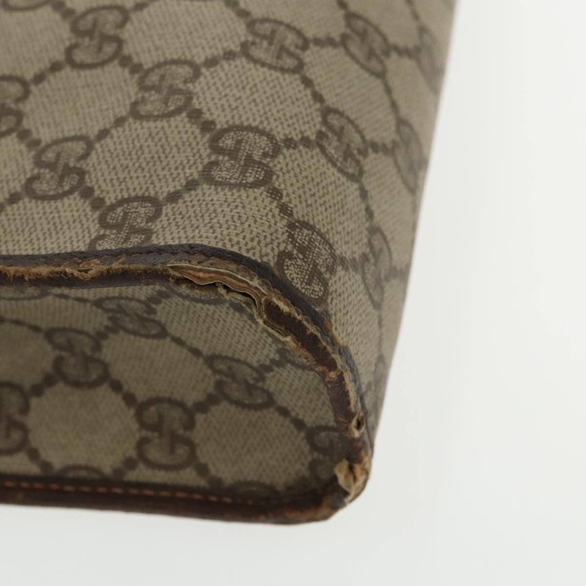 Gucci GUCCI GG Supreme Clutch Bag PVC Beige 97 01 037 Authentic 95525