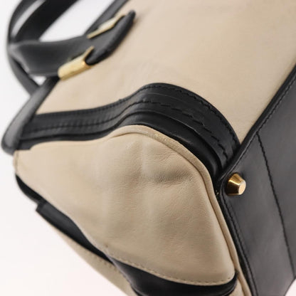 Chloé Chloé Chloe Little Alice Hand Bag Leather 2way White Gold Authentic am9323