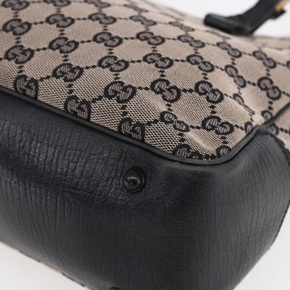 Gucci GUCCI GG Canvas Bamboo Tote Bag Navy 112526 Authentic 154654