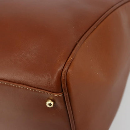 Gucci GUCCI Bamboo Hand Bag Leather 2way Brown Gold 000 122 0293 Authentic 181101
