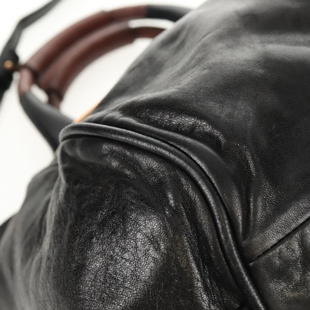 Chloé Chloé Chloe Etel Hand Bag Leather 2way Black Authentic BA6838