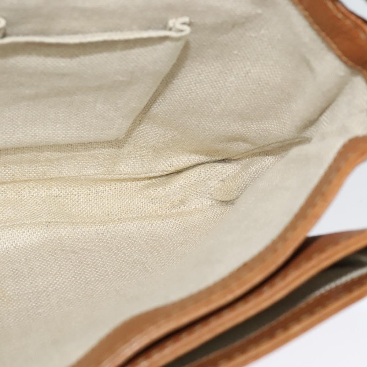 Gucci GUCCI GG Canvas Shoulder Bag Beige Gold 257024 Authentic BA2928