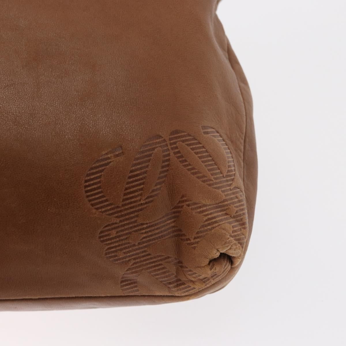 Loewe LOEWE Anagram Tote Bag Leather Brown Gold Authentic 151671