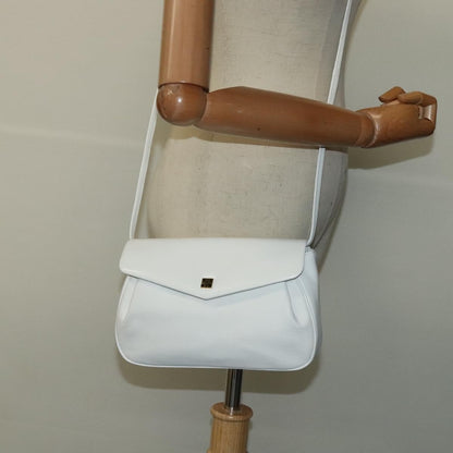 Givenchy GIVENCHY Shoulder Bag Leather White Gold Authentic MY255