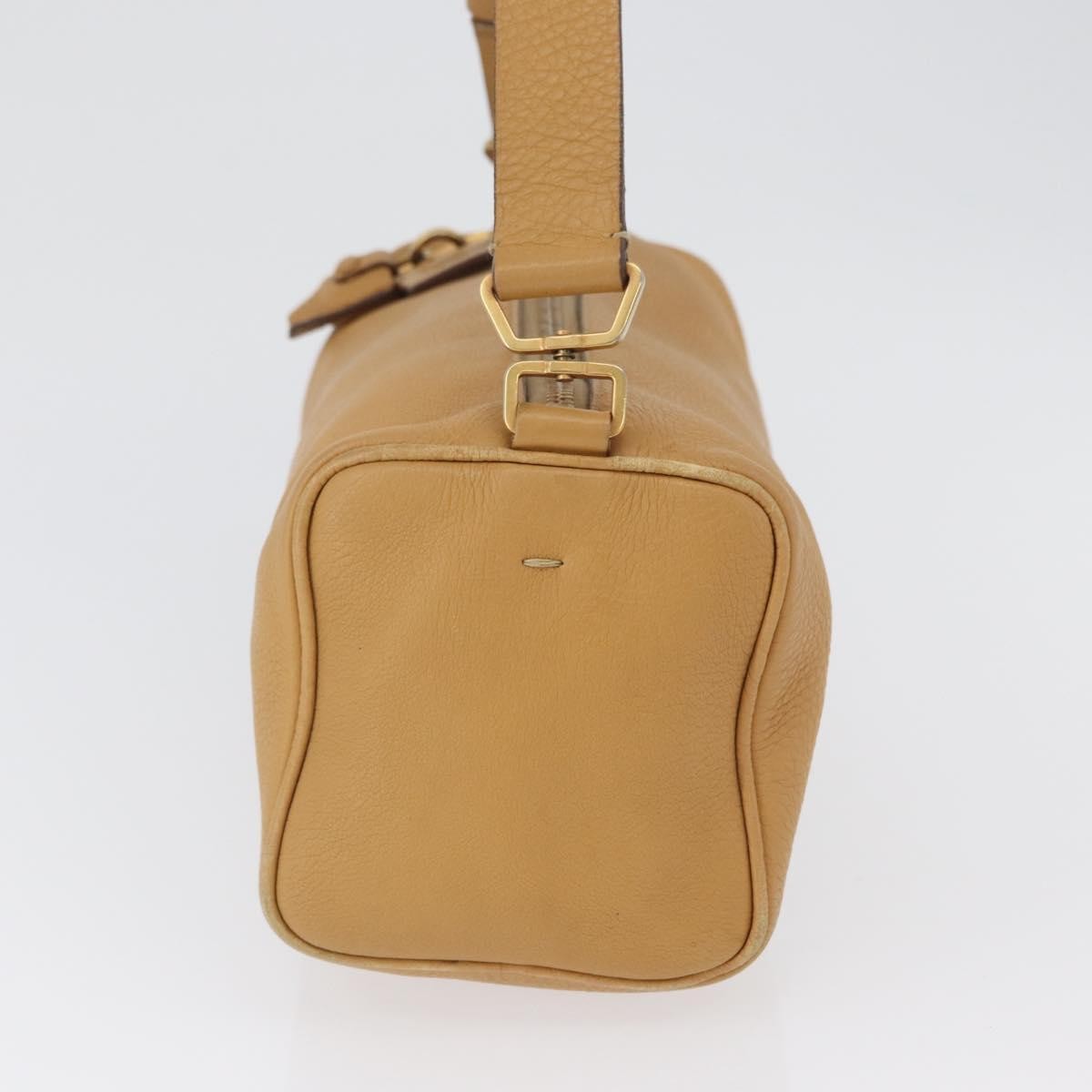 Prada PRADA Shoulder Bag Leather Brown Gold Authentic 172272