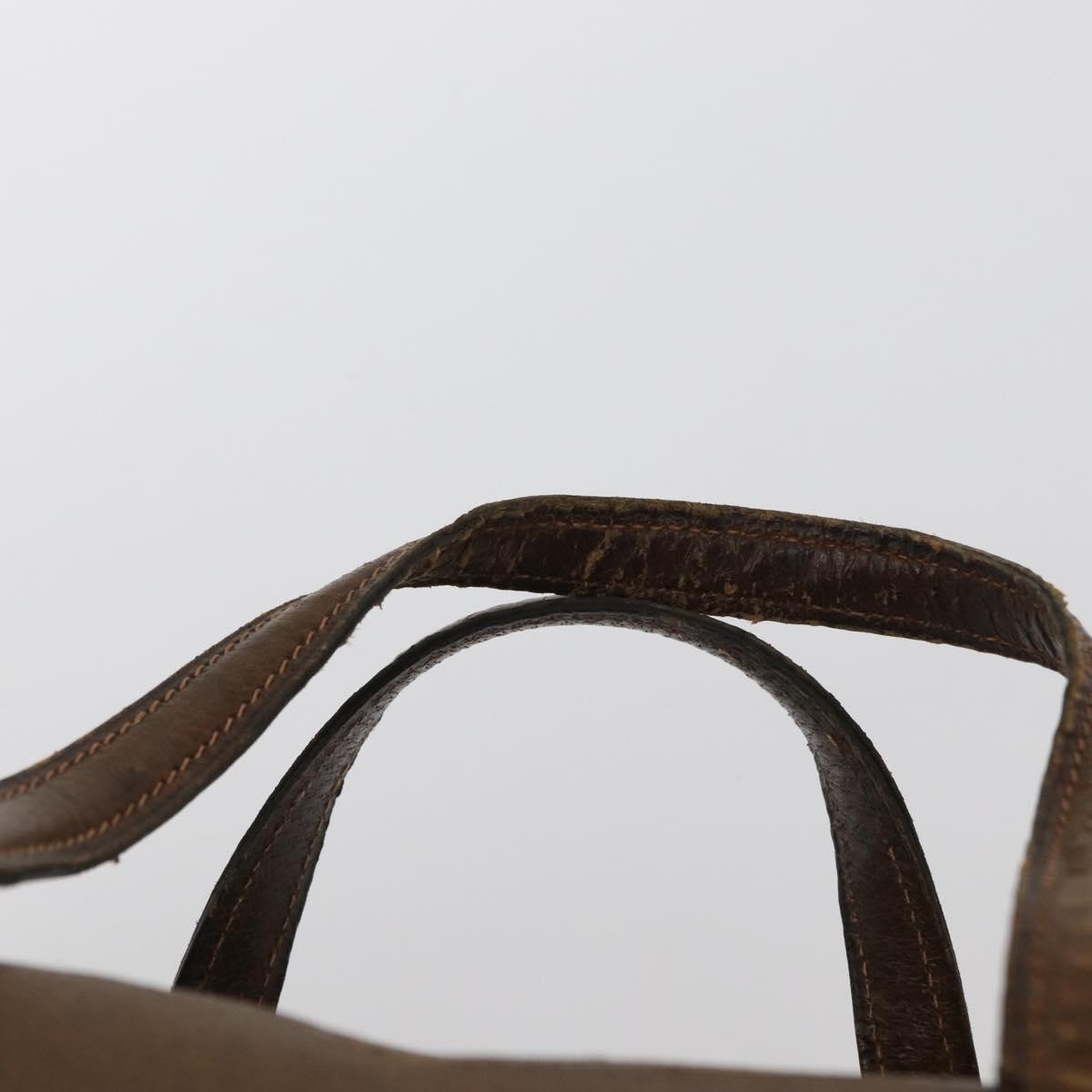 Gucci GUCCI Hand Bag Leather Brown Authentic 173031