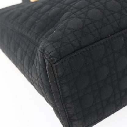 Dior Christian Dior Canage Hand Bag Black Gold Authentic 149311