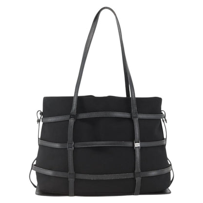 Salvatore Ferragamo Salvatore Ferragamo Tote Bag Nylon Black Silver Authentic ka3842