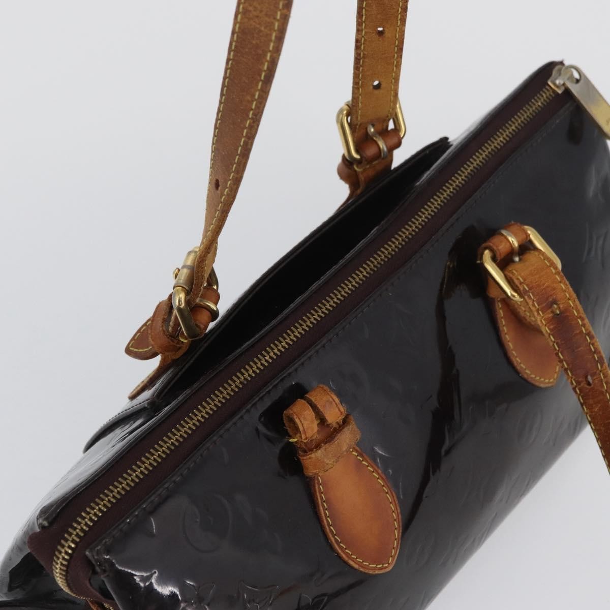 Louis Vuitton LOUIS VUITTON Monogram Vernis Rosewood Avenue Bag Amarante M93510 Authentic AMZ365