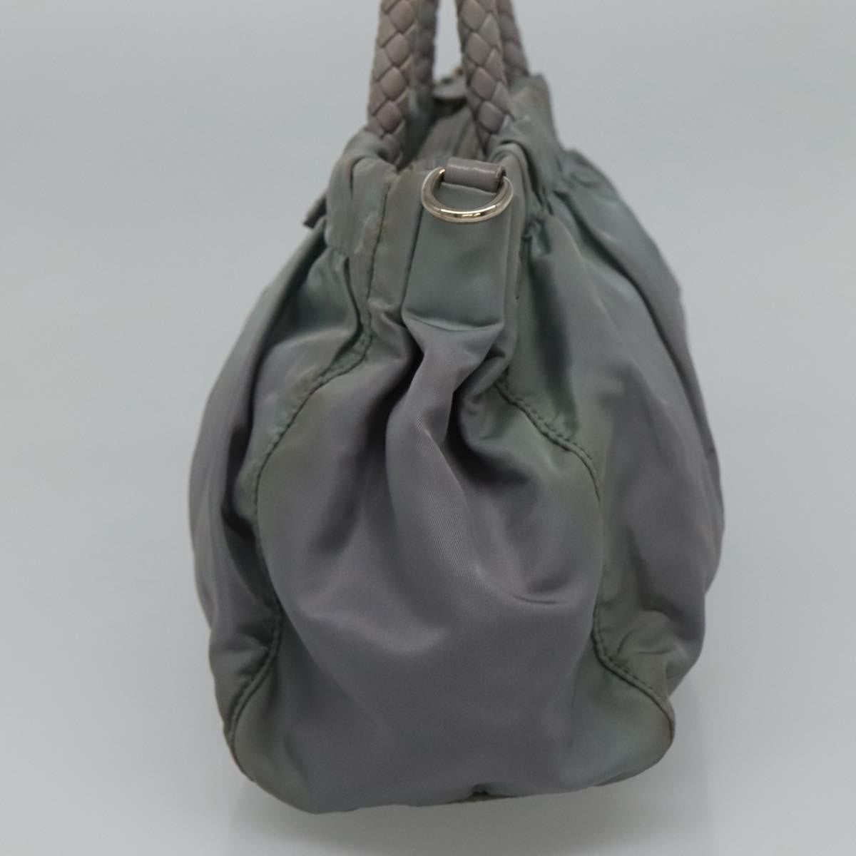 Prada PRADA Hand Bag Nylon 2way Gray Authentic 110159