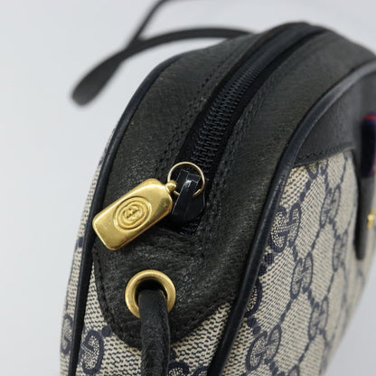 Gucci GUCCI GG Supreme Sherry Line Shoulder Bag PVC Navy Red 89 02 066 Authentic 150546