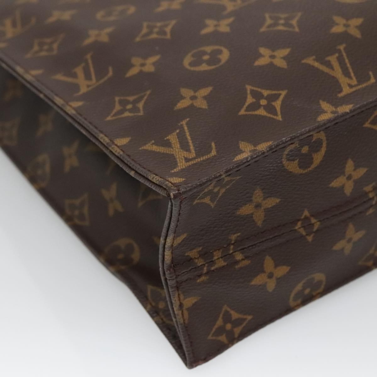 Louis Vuitton LOUIS VUITTON Monogram Sac Plat Hand Bag M51140 LV Authentic 132837